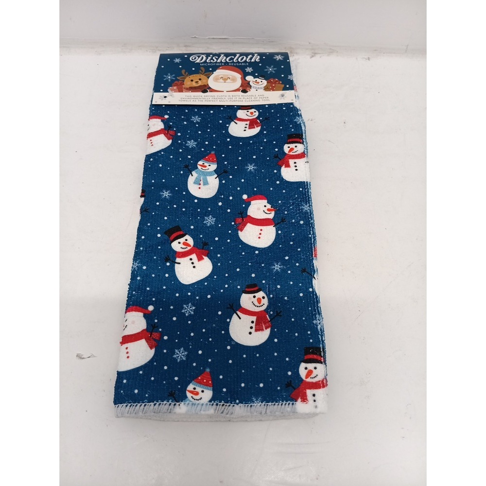 Snowman Microfiber Dishcloth
